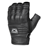 Flip Off Armored Fingerless Gloves — Black