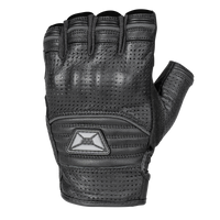 Flip Off Armored Fingerless Gloves — Black