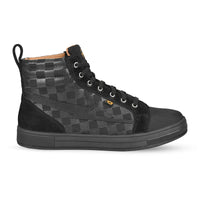 Slayer Canvas Check Riding Shoes — Ghost Black Check