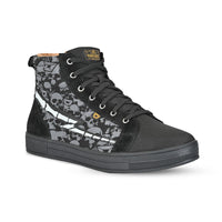 Slayer Canvas Skulls Riding Shoes — Black