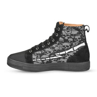 Slayer Canvas Skulls Riding Shoes — Black