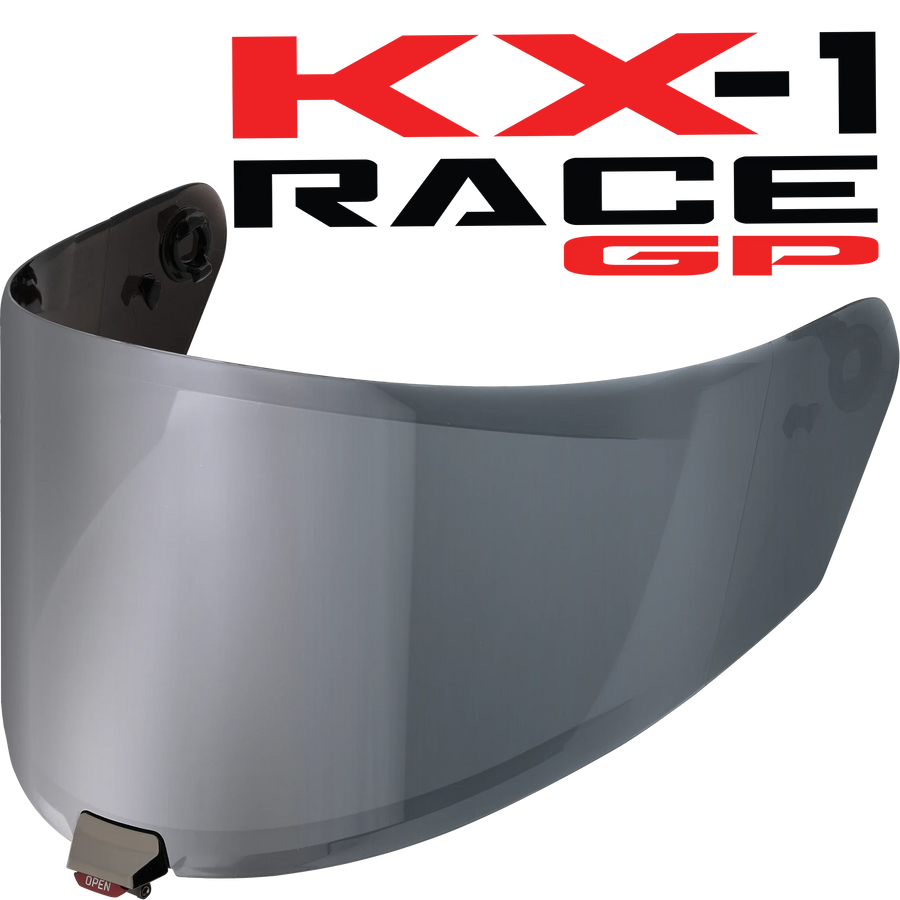 KX-1 Race Visors — Mirror Chrome