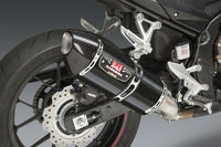 Yoshimura Street R-77 Stainless Slip-On Exhaust w/ Carbon Fiber Muffler, Honda CBR500R 2016–2025