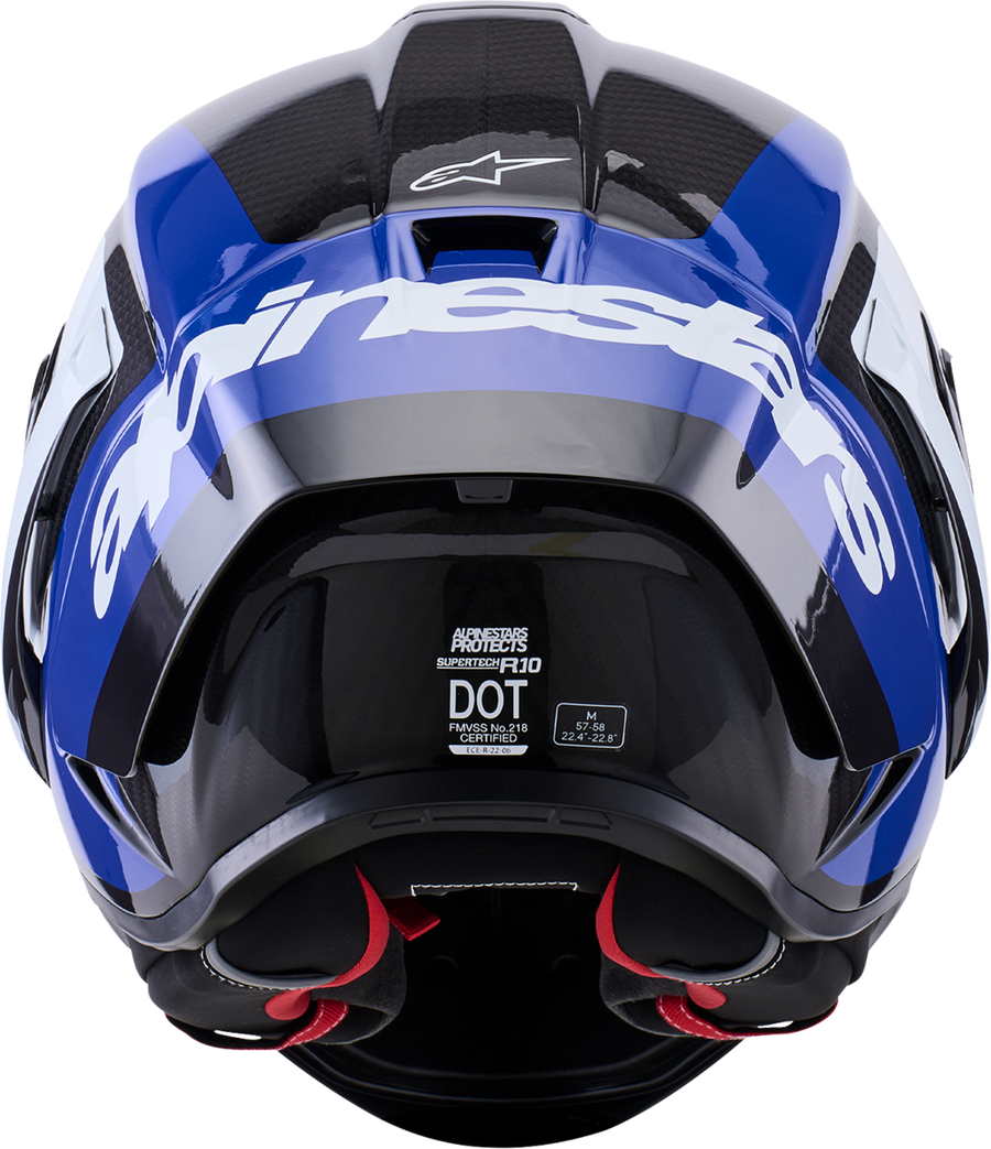 Supertech R10 Arius Helmet - Black/White/Blue Glossy