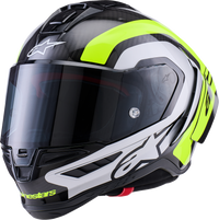 Supertech R10 Arius Helmet - Black/White/Blue Glossy