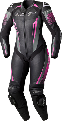 Women's Tractech Evo D3O Leather Suit — Black/White