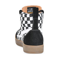 Slayer Canvas Check Riding Shoes — Ghost Black Check