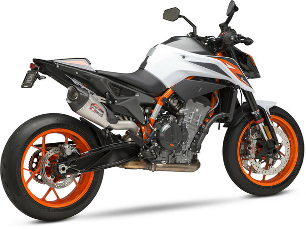 Yoshimura Street AT2 Stainless Slip-On Exhaust w/ Stainless Muffler, KTM 790 Duke / 890 Duke R 2019–2021
