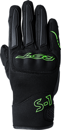 S-1 Mesh CE Gloves — Black/Neon Green