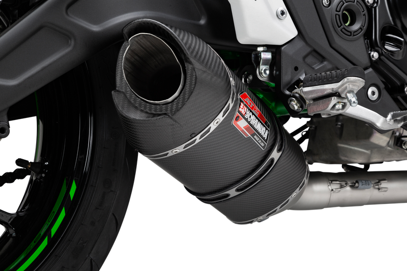 Yoshimura Race AT2 Stainless Full Exhaust w/ Carbon Fiber Muffler, Kawasaki Ninja 650 / Z650 2017–2026