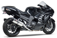 Yoshimura Race R-77 Stainless Dual Slip-On Exhaust w/ Stainless Muffler, Kawasaki Ninja ZX-14R 2012–2025