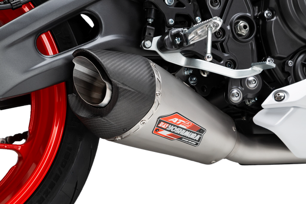 Yoshimura Race AT2 Stainless Full Exhaust w/ Stainless Muffler, Yamaha MT-07 / FZ-07 / YZF-R7 2018–2026