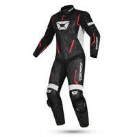 Revo RR 1-Piece Leather Suit — Black/Red