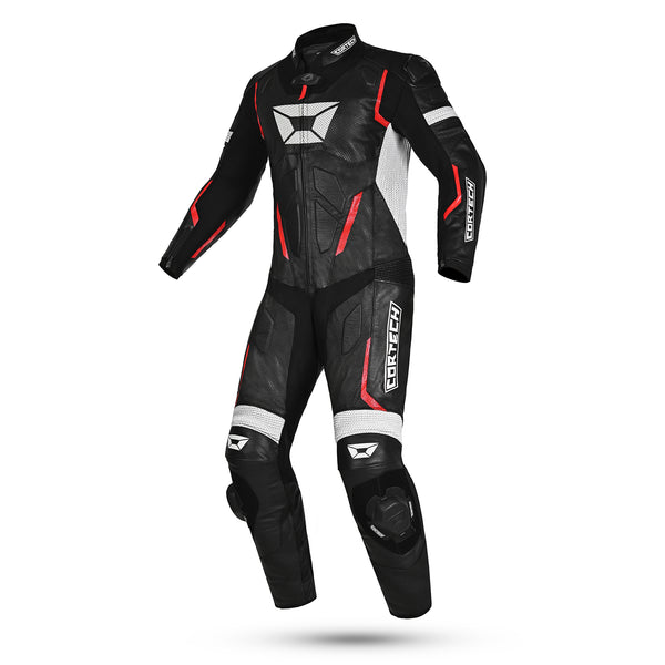 Revo RR 1-Piece Leather Suit — Black/Red