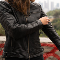 Women's Hoyden Leather Jacket — Black