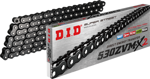 D.I.D 530ZVM-X2 X-Ring Chain — 120 links Black