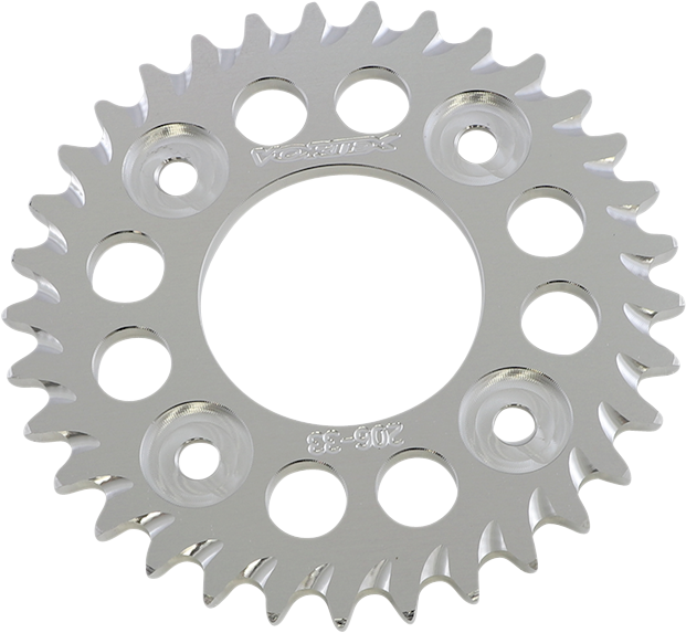 Vortex Rear Sprocket, Aluminum, Style 206 (420) — 33T