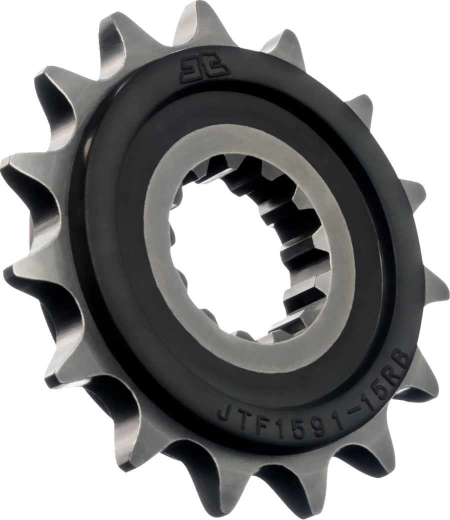 JT Front Sprocket, Steel Rubber-cushioned, Style JTF1591 (525) — 15T