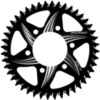 Vortex Rear Sprocket, Aluminum CAT5, Style 452A (520) — 44T Black