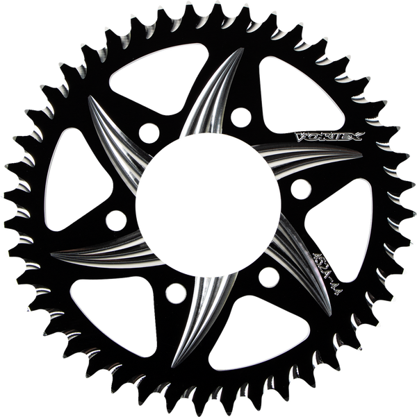 Vortex Rear Sprocket, Aluminum CAT5, Style 452A (520) — 44T Black