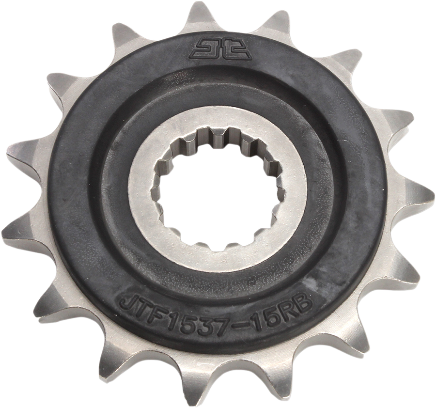 JT Front Sprocket, Steel Rubber-cushioned, Style JTF1537 (525) — 15T