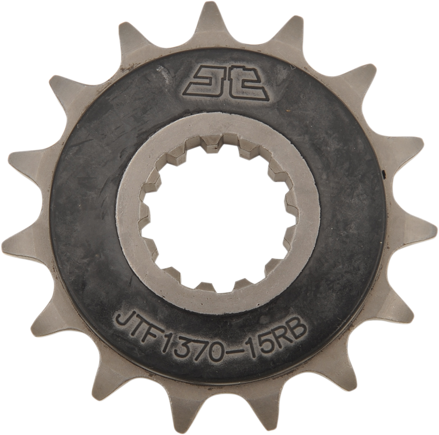 JT Front Sprocket, Steel Rubber-cushioned, Style JTF1370 (525) — 15T