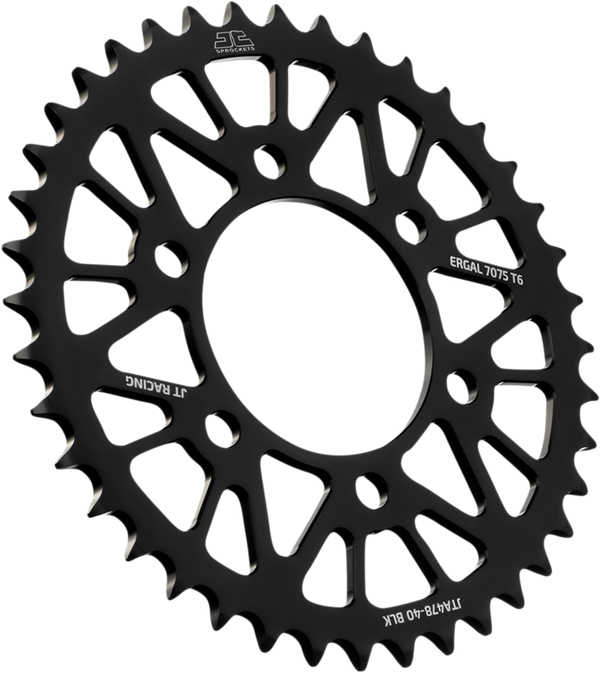 JT Rear Sprocket, Aluminum, Style JTA478 (520) — 40T Black