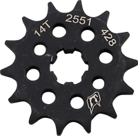 Driven Front Sprocket, Steel, Style 2551 (428) — 14T