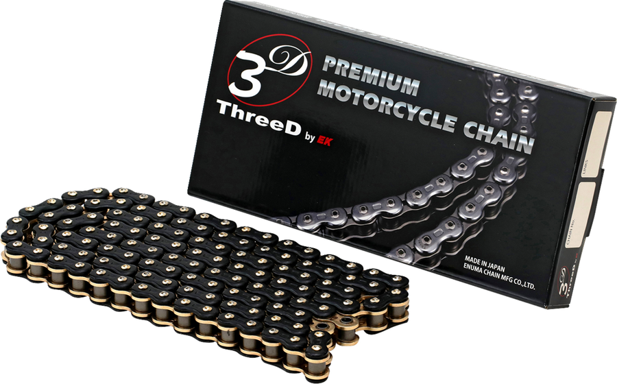 EK 520L3D Chain — 120 links Black & Gold