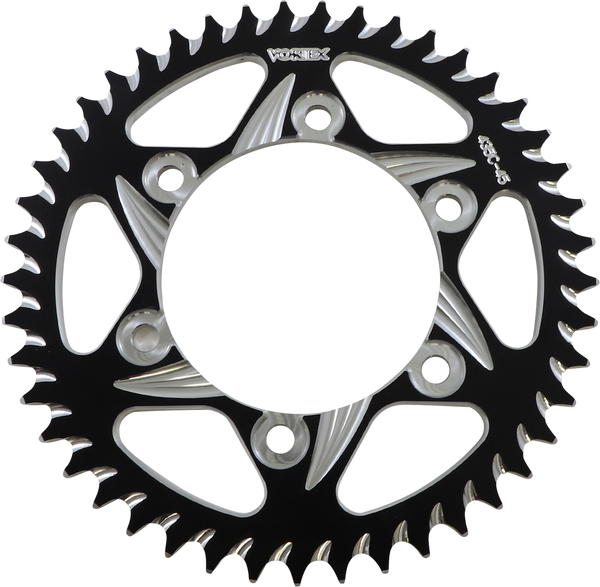 Vortex Rear Sprocket, Aluminum CAT5, Style 435C (525) — 45T Black