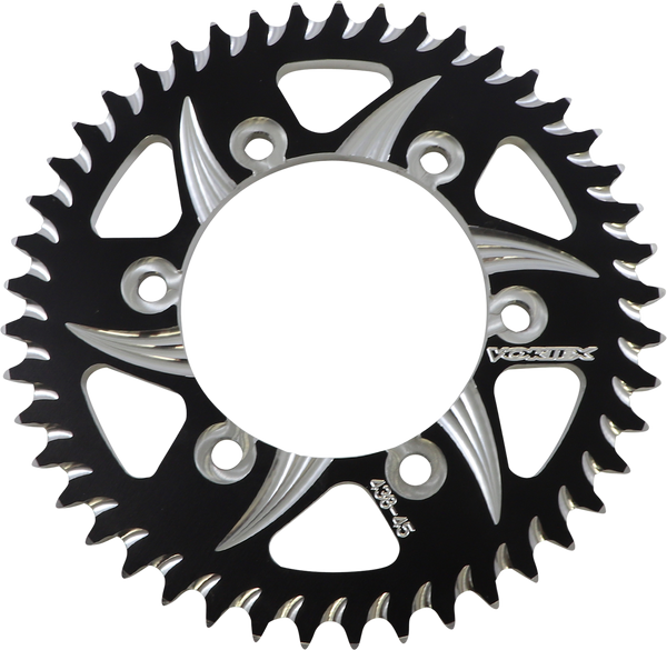 Vortex Rear Sprocket, Aluminum CAT5, Style 438 (530) — 45T Black