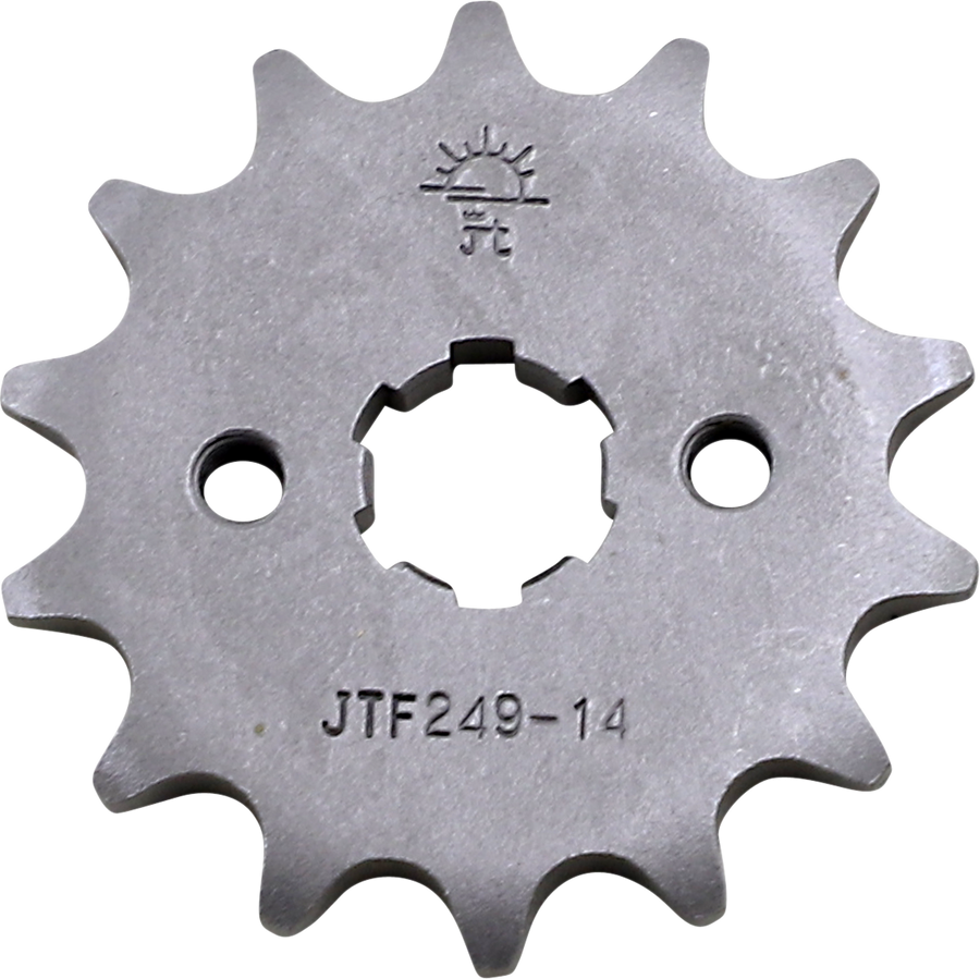 JT Front Sprocket, Steel, Style JTF249 (420) — 14T