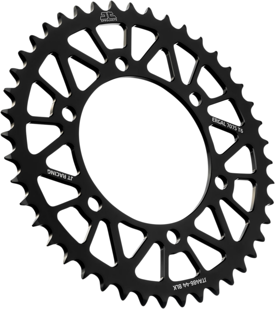 JT Rear Sprocket, Aluminum, Style JTA486 (520) — 44T Black