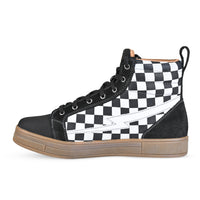 Slayer Canvas Check Riding Shoes — Ghost Black Check