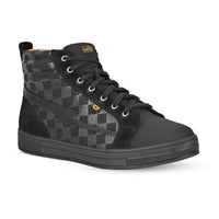 Women's Slayer Canvas Check Riding Shoes — Ghost Black Check